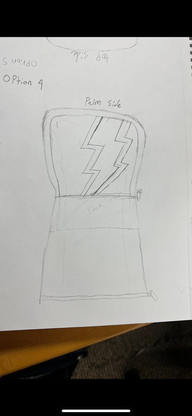 Sketch of Kimber Cross custom glove